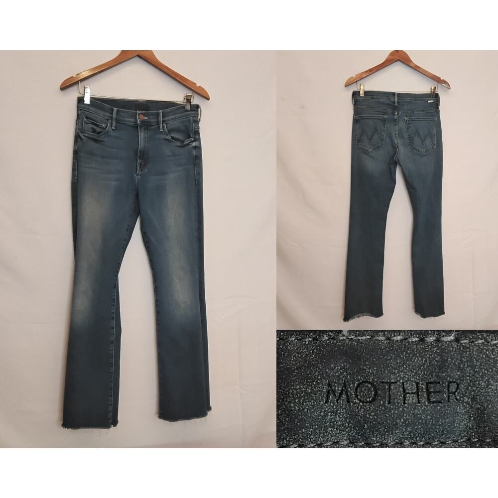 Mother Denim The Weekender Fray Jeans Women's 30"x29" Medium Wash #W4849